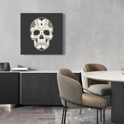 Canvas 24 x 24 - Mexican sugar skull art