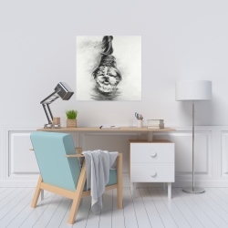 Canvas 24 x 24 - Happy dog sketch