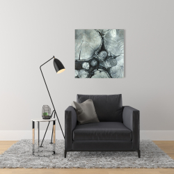 Canvas 24 x 24 - Textured wooden logs