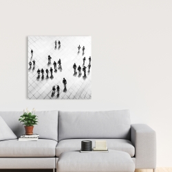 Toile 24 x 24 - Vue aérienne des gens dans la rue