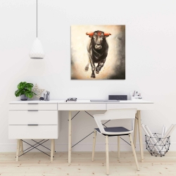 Canvas 24 x 24 - Bull running