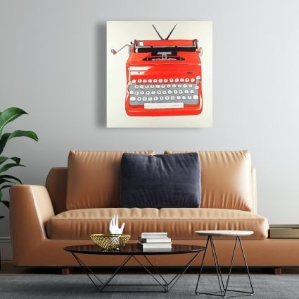 Machine à écrire rouge