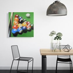 Canvas 24 x 24 - Pool table with ball formation