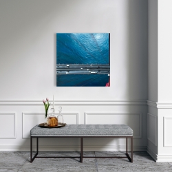 Canvas 24 x 24 - Overhead view of traffic on the golden gate
