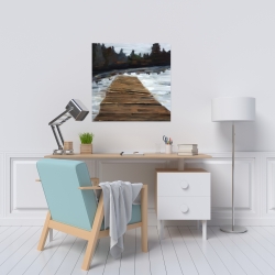 Toile 24 x 24 - Lac & quai