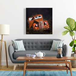Canvas 24 x 24 - Humpy old car by night