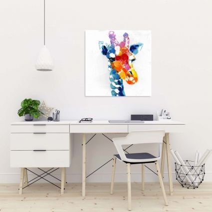 Girafe abstraite tacheté de couleurs