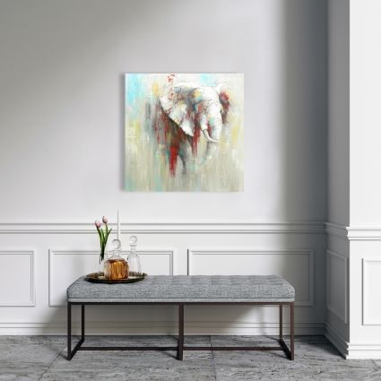 éclats de peinture sur éléphant abstrait