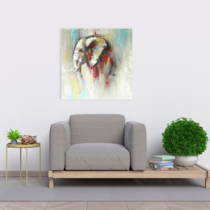 éléphant abstrait avec éclats de peinture
