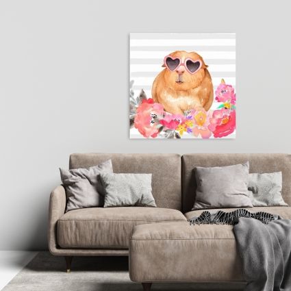 Guinea pig with glasses