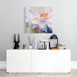 Toile 24 x 24 - Fleur aux teintes pastel