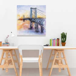 Toile 24 x 24 - Pont brooklyn abstrait