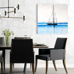 Canvas 24 x 24 - Sailboat on a calm water