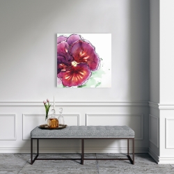 Canvas 24 x 24 - Blossoming orchid with wavy petals