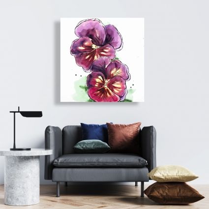 Two blossoming orchid with wavy petals