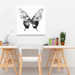 Toile 24 x 24 - Esquisse de papillon noir