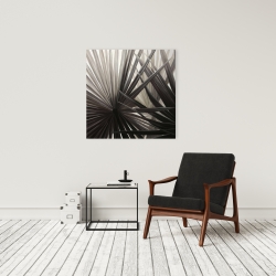 Canvas 24 x 24 - Grayscale tropical plants