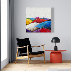 Toile 24 x 24 - Parapluies colorés