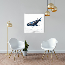 Toile 24 x 24 - Requin baleine abstrait