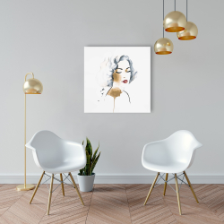 Toile 24 x 24 - Femme classique à l'aquarelle