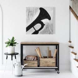 Canvas 24 x 24 - Silhouette of a trumpet