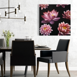 Toile 24 x 24 - Motif de fleur de lotus