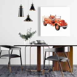 Toile 24 x 24 - Camion de pompier vintage