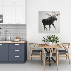 Canvas 24 x 24 - Walking moose 