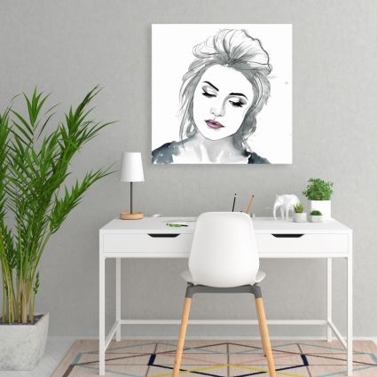 Watercolor delicate woman