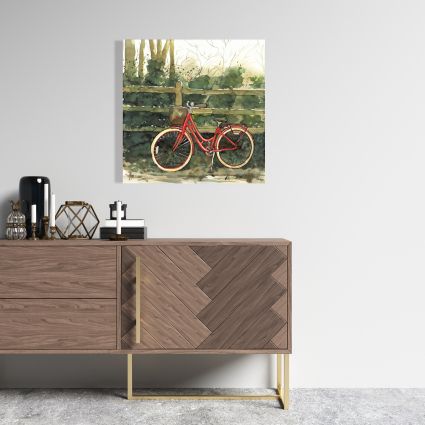Randonnée dans les bois en bicyclette