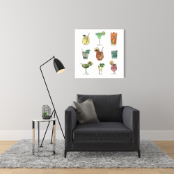 Canvas 24 x 24 - Colorful cocktails