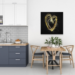 Toile 24 x 24 - Feux d'artifices en coeur