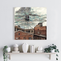 Canvas 24 x 24 - Water tower in williamsburg