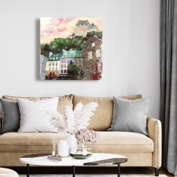 Toile 24 x 24 - Château frontenac dans le petit champlain