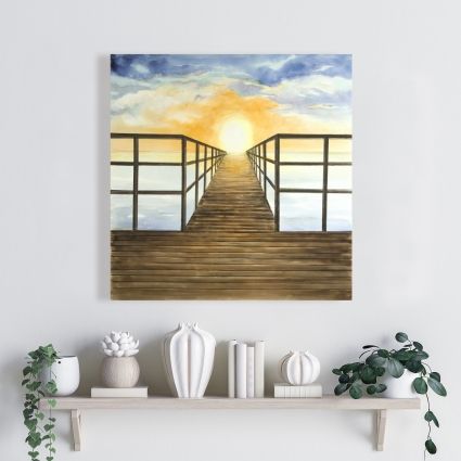 Couché de soleil dans la mer