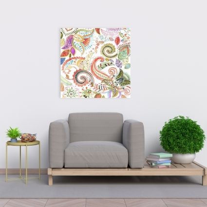 Watercolor paisley floral