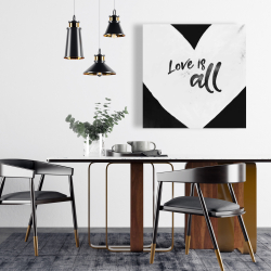 Toile 24 x 24 - L'amour c'est tout