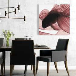 Toile 24 x 24 - Deux betta rouge