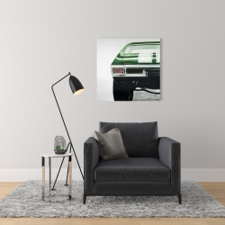 Canvas 24 x 24 - Classic dark green car