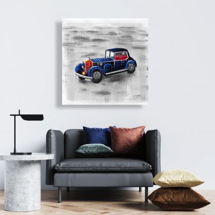 Jouet de voiture vintage bleu