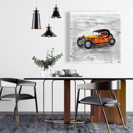 Jouet de voiture vintage jaune