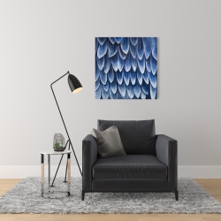 Toile 24 x 24 - Plumage bleu