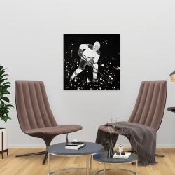 Toile 24 x 24 - Joueur de hockey à l'action