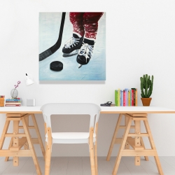 Canvas 24 x 24 - Young hockey player