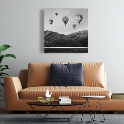 Canvas 24 x 24 - Air balloon landscape