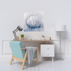 Canvas 24 x 24 - Blue feston shell