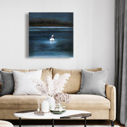 Toile 24 x 24 - Magnifique cygne