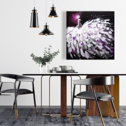 Toile 24 x 24 - Paon violet