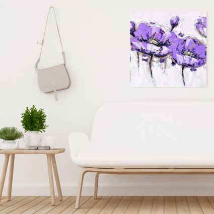 Abstract purple flowers
