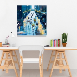 Canvas 24 x 24 - Rainy streets of new york